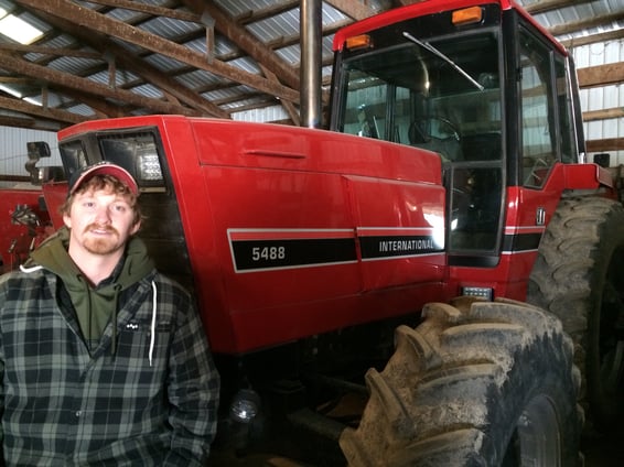 Dustin and his tractor