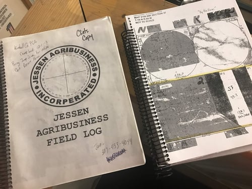 Old log books from the Jessen Farm