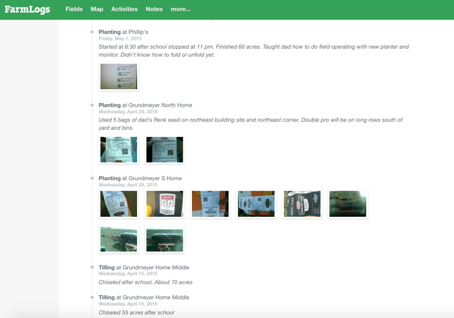 Here’s a glimpse into what my FarmLogs account looks like