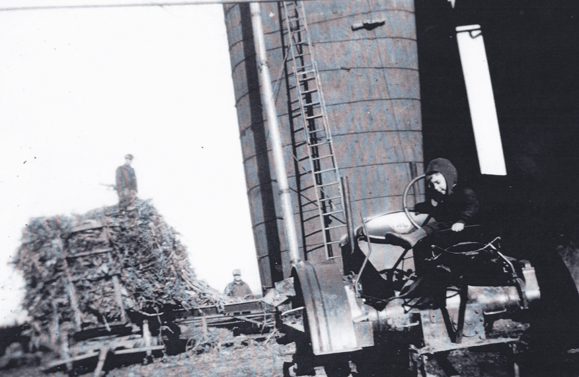 My grandfather, Whilden Hughes IV, on a tractor as a young boy